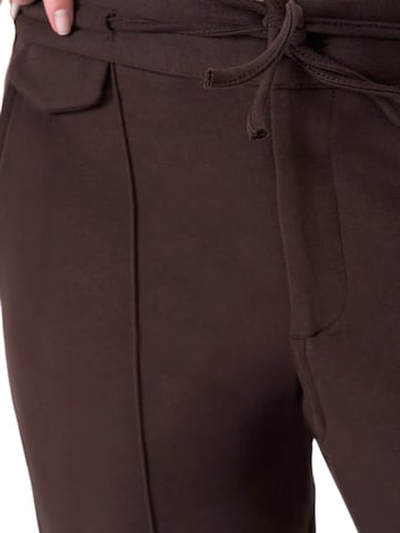 UNIQVIBE Slimfit Kalhoty – hnědá