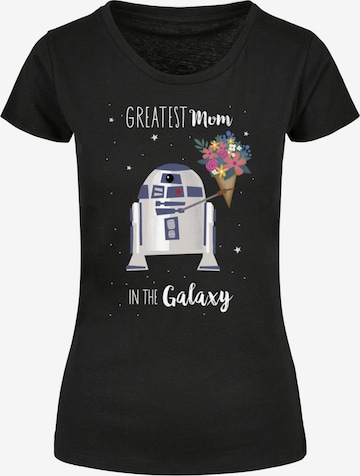 T-shirt 'Mother's Day - Greatest Mum In The Galaxy' ABSOLUTE CULT en noir : devant