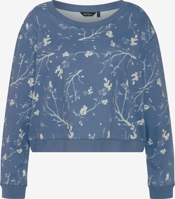 Sweat-shirt Ulla Popken en bleu : devant