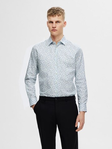 SELECTED HOMME - Regular Fit Camisa 'ETHAN' em azul