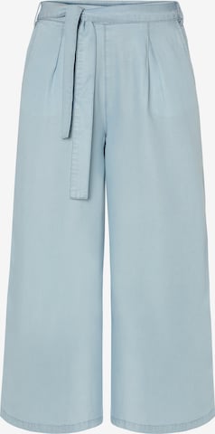 mėlyna TATUUM Plačios klešnės Klostuotos kelnės 'Zami 1': priekis