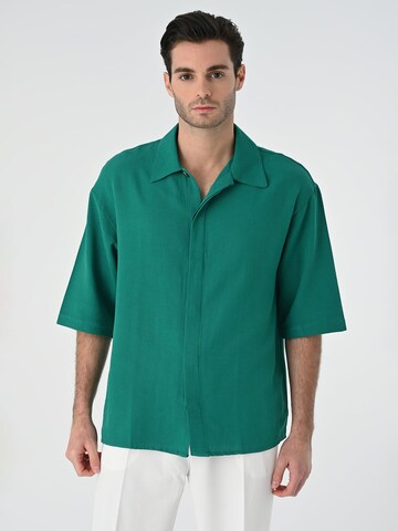 Antioch Классический крой Рубашка в Зеленый: спереди