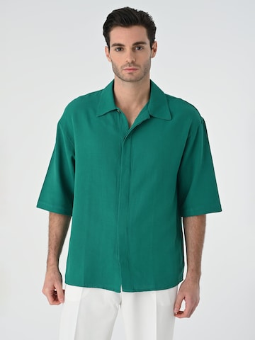 Comfort fit Camicia di Antioch in verde: frontale