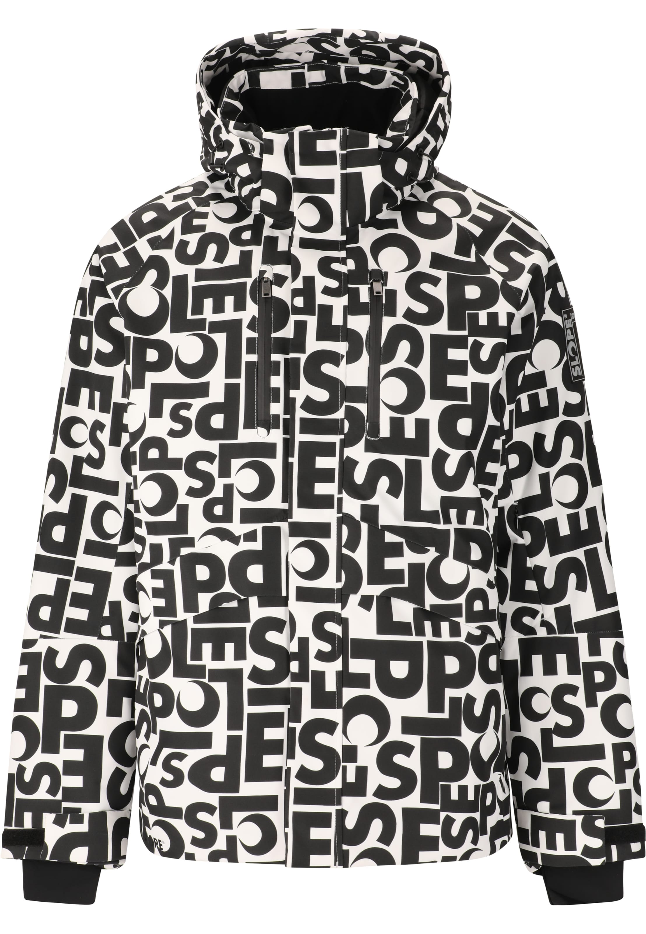 SLOPE Skijacke 'Kenai' in Schwarz: Vorderseite