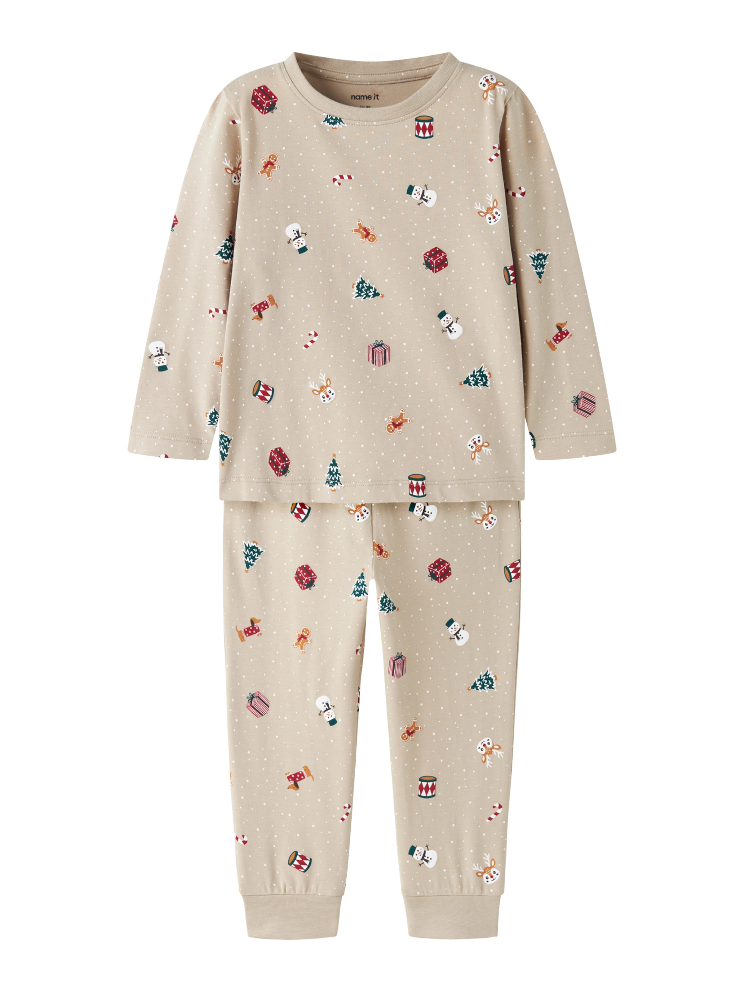 NAME IT Pajamas 'NMNVISMAS' in Beige: front