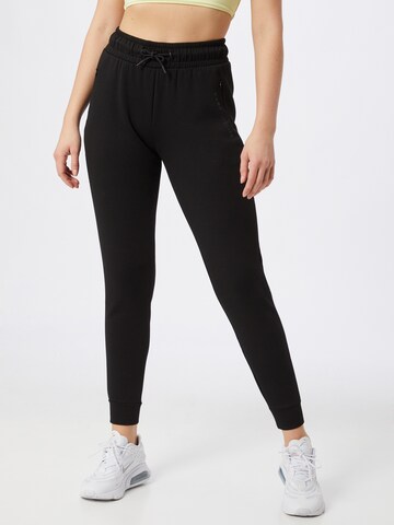 Effilé Pantalon de sport Superdry en noir : devant