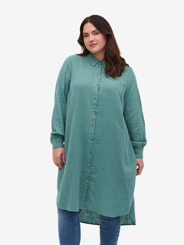 Zizzi Blouse 'XPANO' in Groen: voorkant