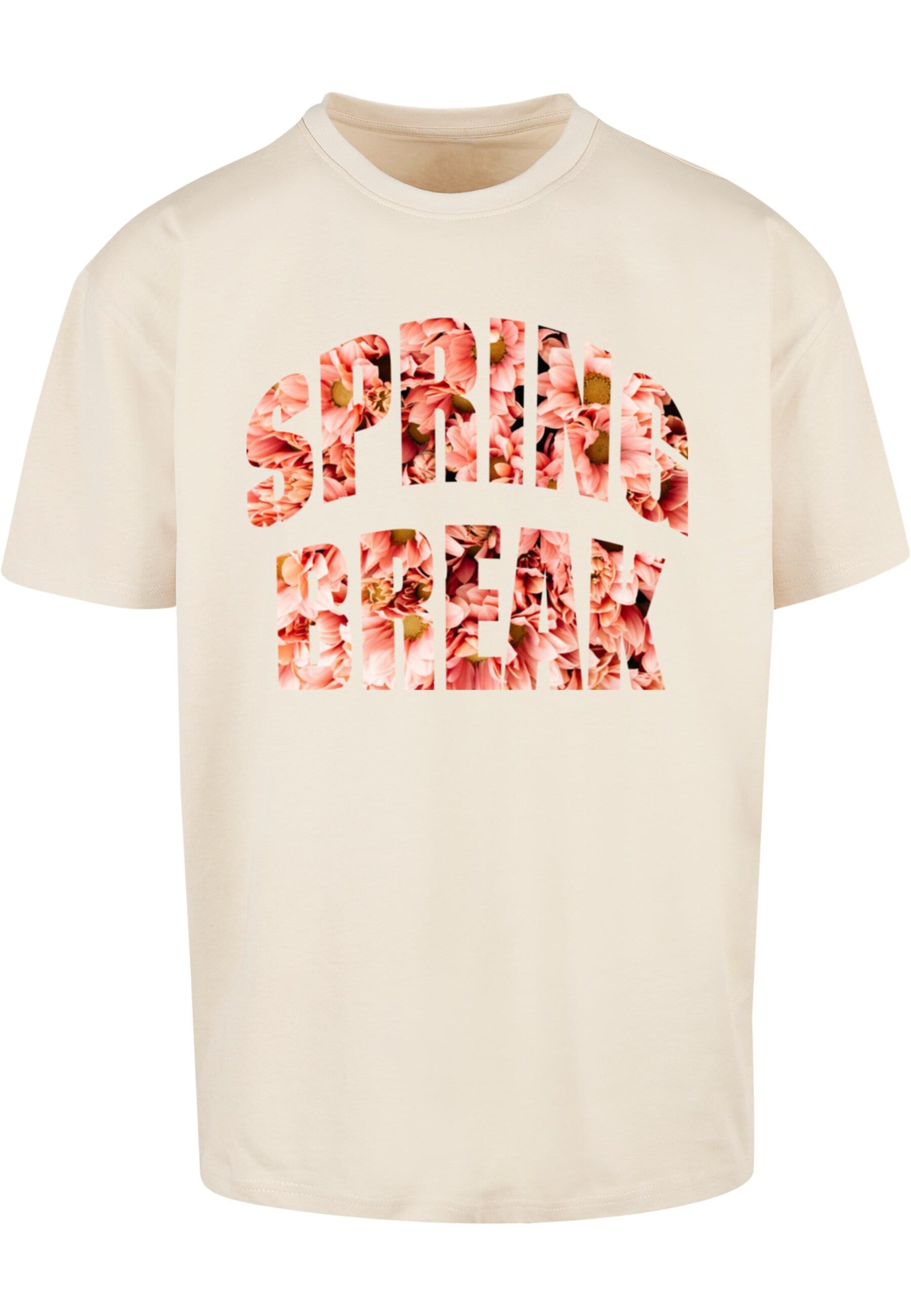 Merchcode T-Shirt 'Spring Break 1' in Beige: Vorderseite