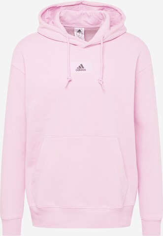 ADIDAS SPORTSWEAR Sportovní mikina 'Essentials Feelvivid  Fleece Drop Shoulder' – pink: přední strana