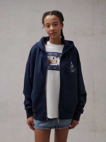 Tommy Jeans Bluza rozpinana w kolorze niebieski: przód