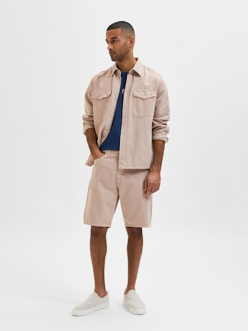 SELECTED HOMME Regular Shorts 'Troy' in Beige