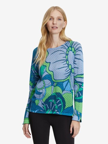 Betty Barclay Strickpullover mit Blumenprint in Blau: predná strana