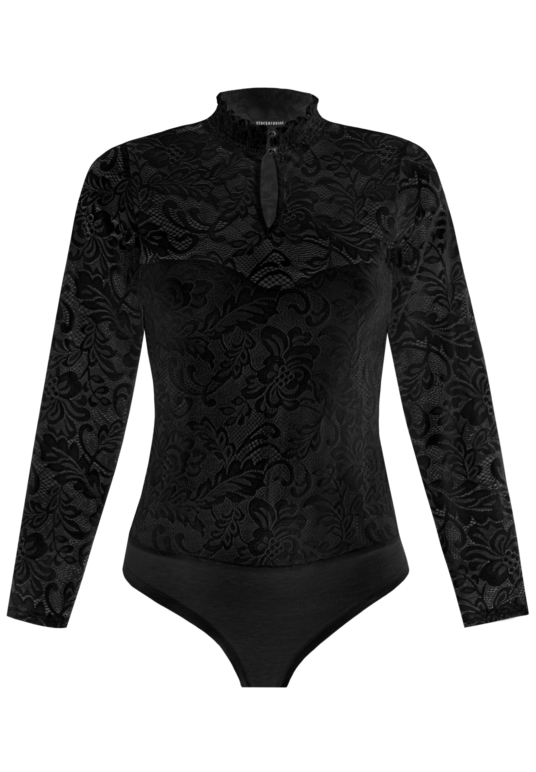 STOCKERPOINT Trachtenbody 'Larina' in Schwarz: Vorderseite