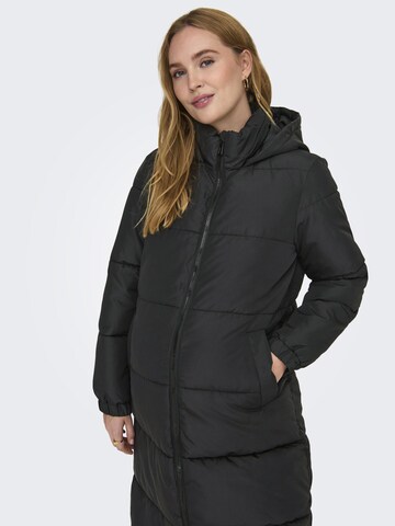 Only Maternity Winter coat in Black: front