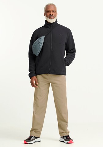 JACK WOLFSKIN Athletic Fleece Jacket in Black