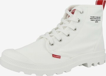 Bottines à lacets 'Pampa' Palladium en blanc : devant