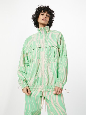 ADIDAS BY STELLA MCCARTNEYSportska jakna 'Truecasuals Printed' - zelena boja: prednji dio