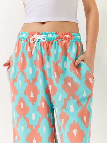 Bianco Lucci Zvonové kalhoty Kalhoty – zelená