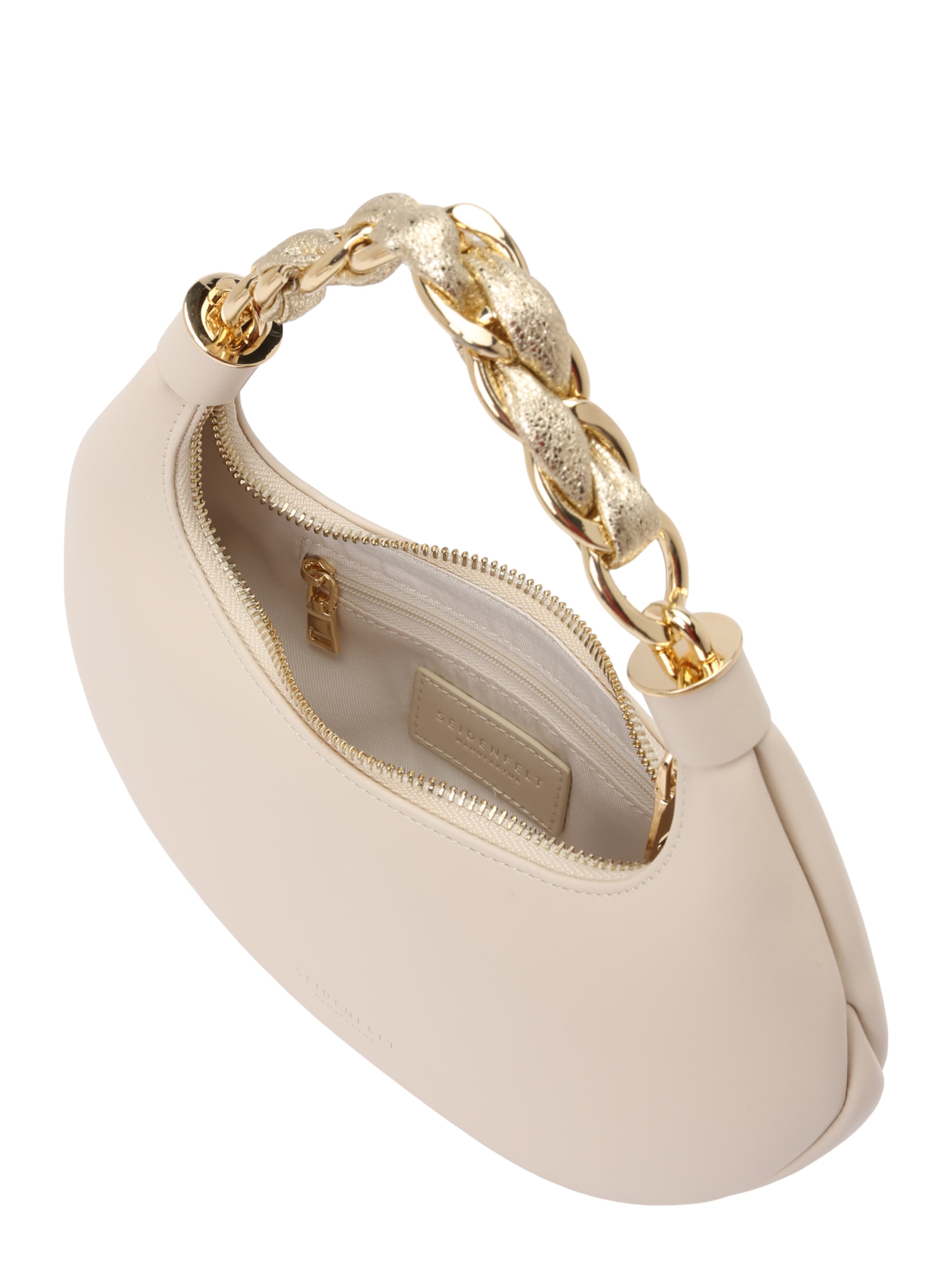 Seidenfelt Handtas 'Hallila' in Beige