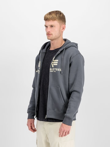 ALPHA INDUSTRIES Jopa na zadrgo 'Basic' | siva barva