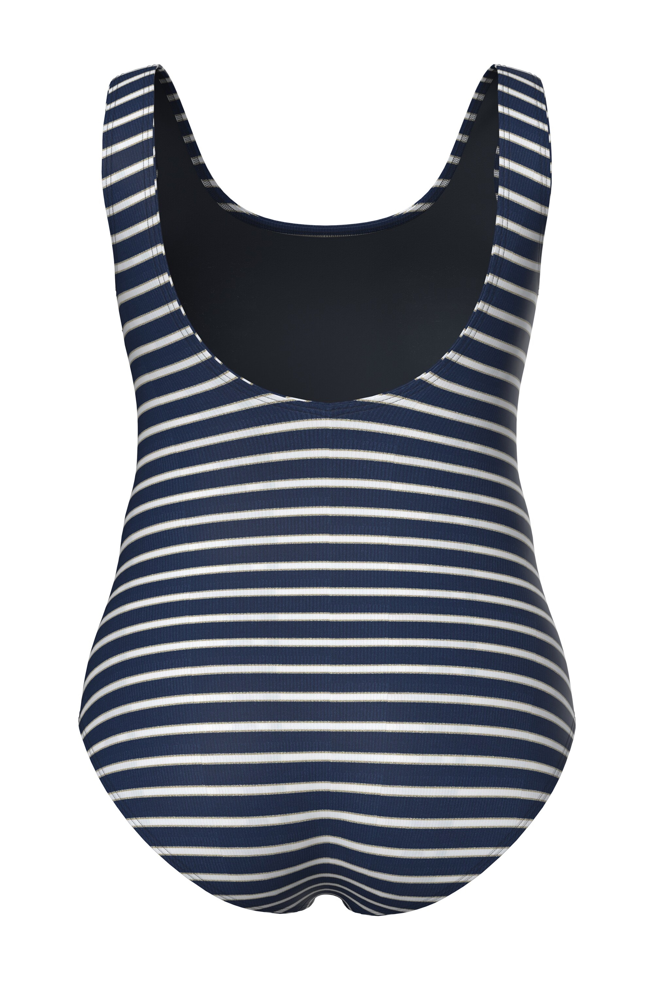 Ulla Popken Bandeau Swimsuit in Blue