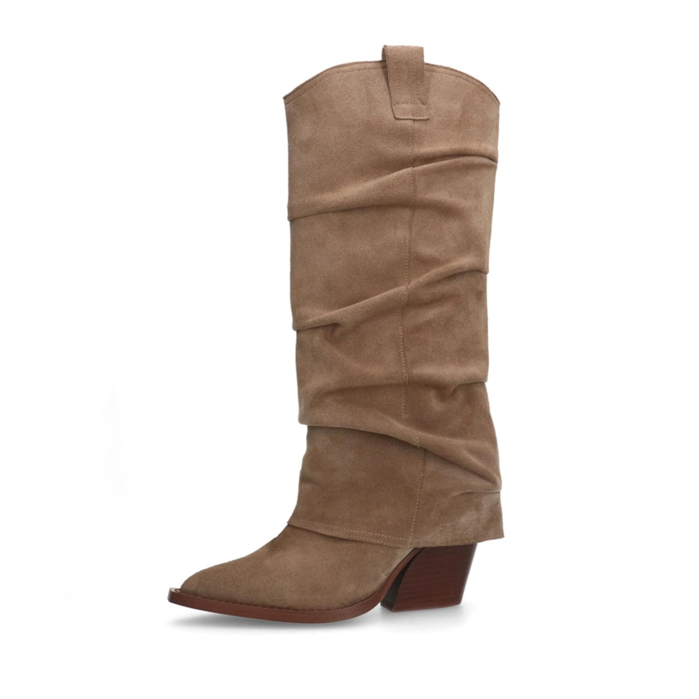 Bottes de cowboy SACHA en beige : devant