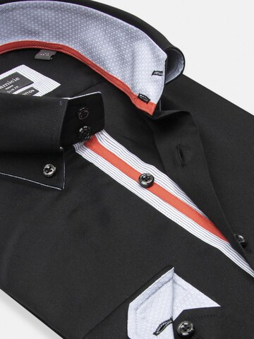 Slim fit Camicia business 'Roma Iconic Satin Man Shirt White' di 7Camicie in nero