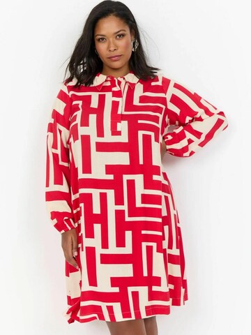 Wasabi Concept Blusenkleid 'Alva' in Rot: Vorderseite