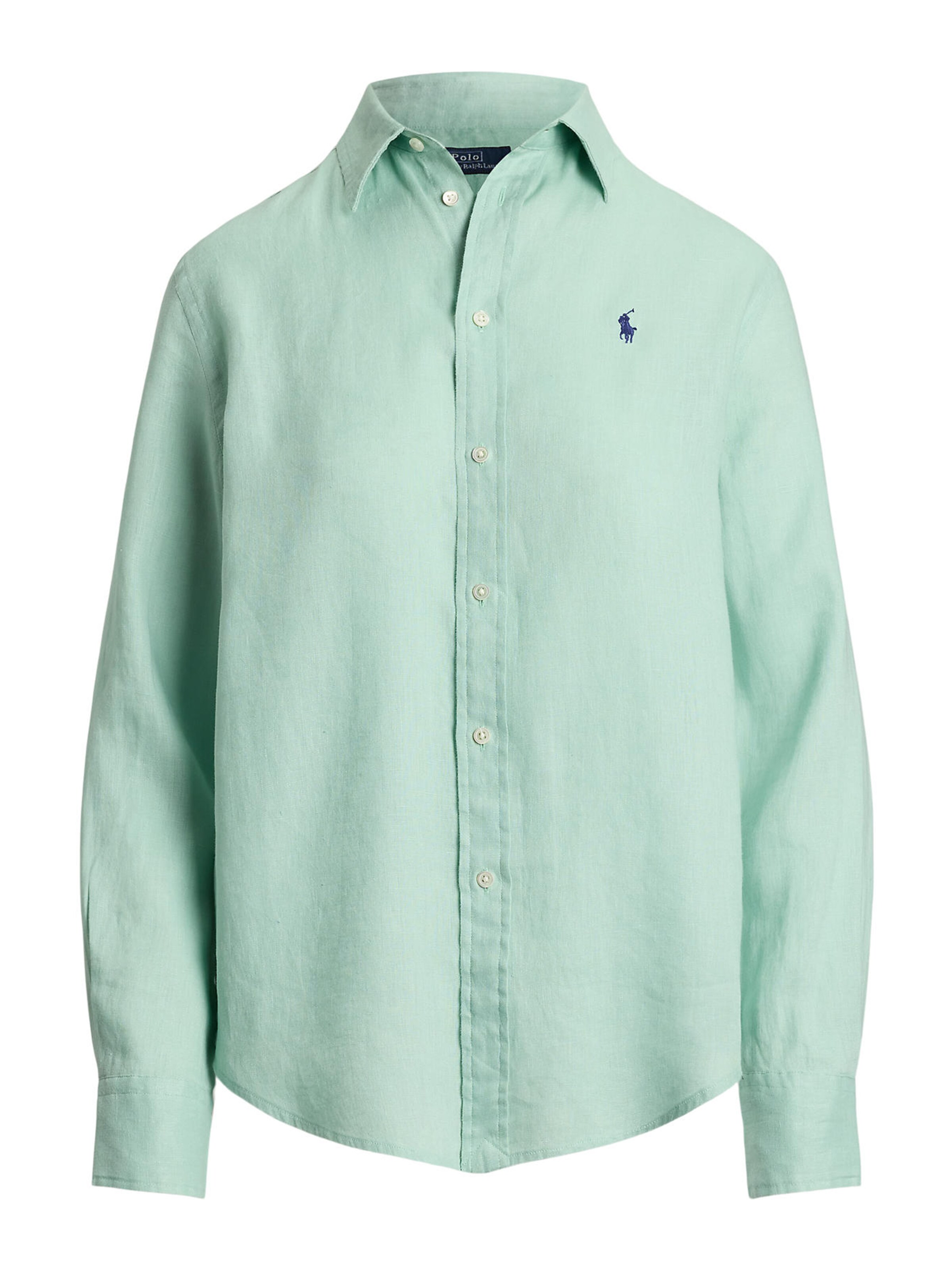 Polo Ralph Lauren Блуза 'Classic' в зелено: отпред