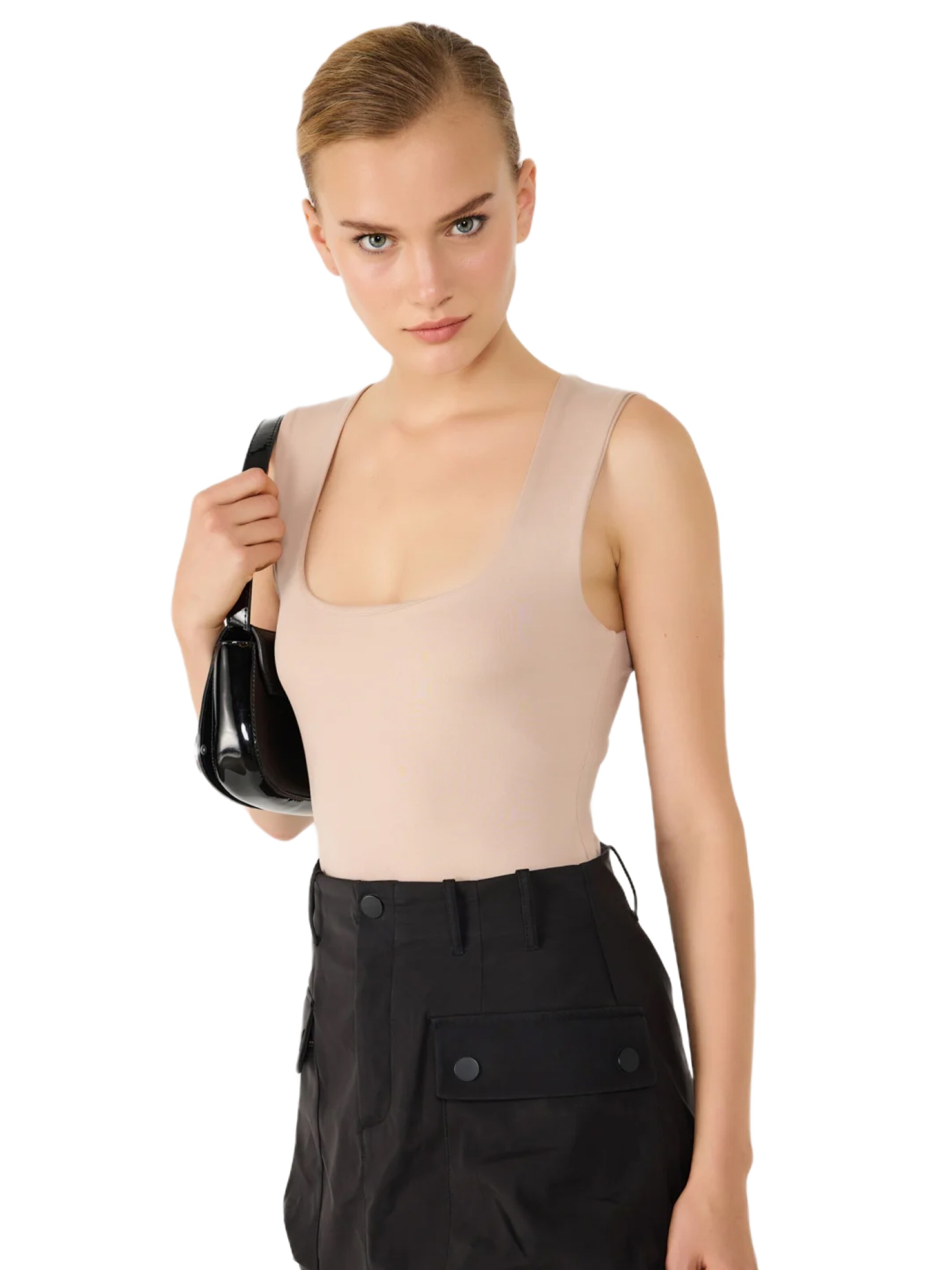 No Matter What Blusenbody "Körper" in Beige: Vorderseite