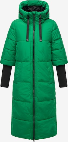 NAVAHOO Wintermantel 'Ciao Miau XIV' in Grün: Vorderseite