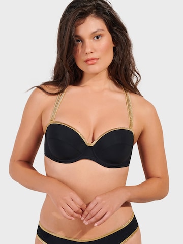 PAIN de SUCRE - Clásico Top de bikini 'Baby' en negro: frente