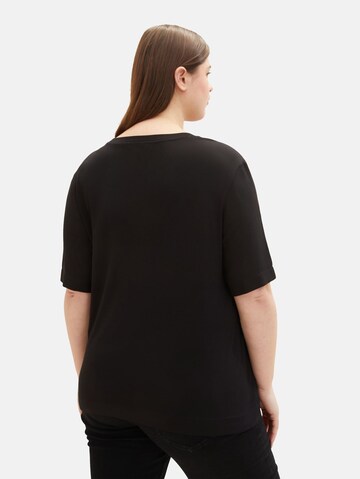 Tom Tailor Women + T-Shirt in Schwarz