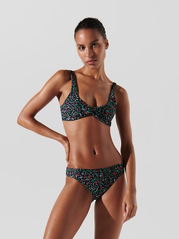 Karl LagerfeldBustier Bikini gornji dio 'Geometric' - crna boja