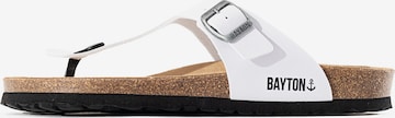 Bayton T-Bar Sandals 'Mercure' in White: front