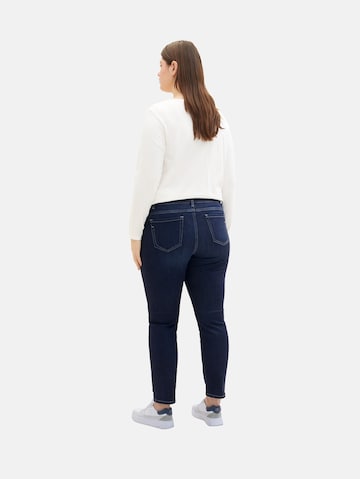 Tom Tailor Women + Slimfit Jeans i blå