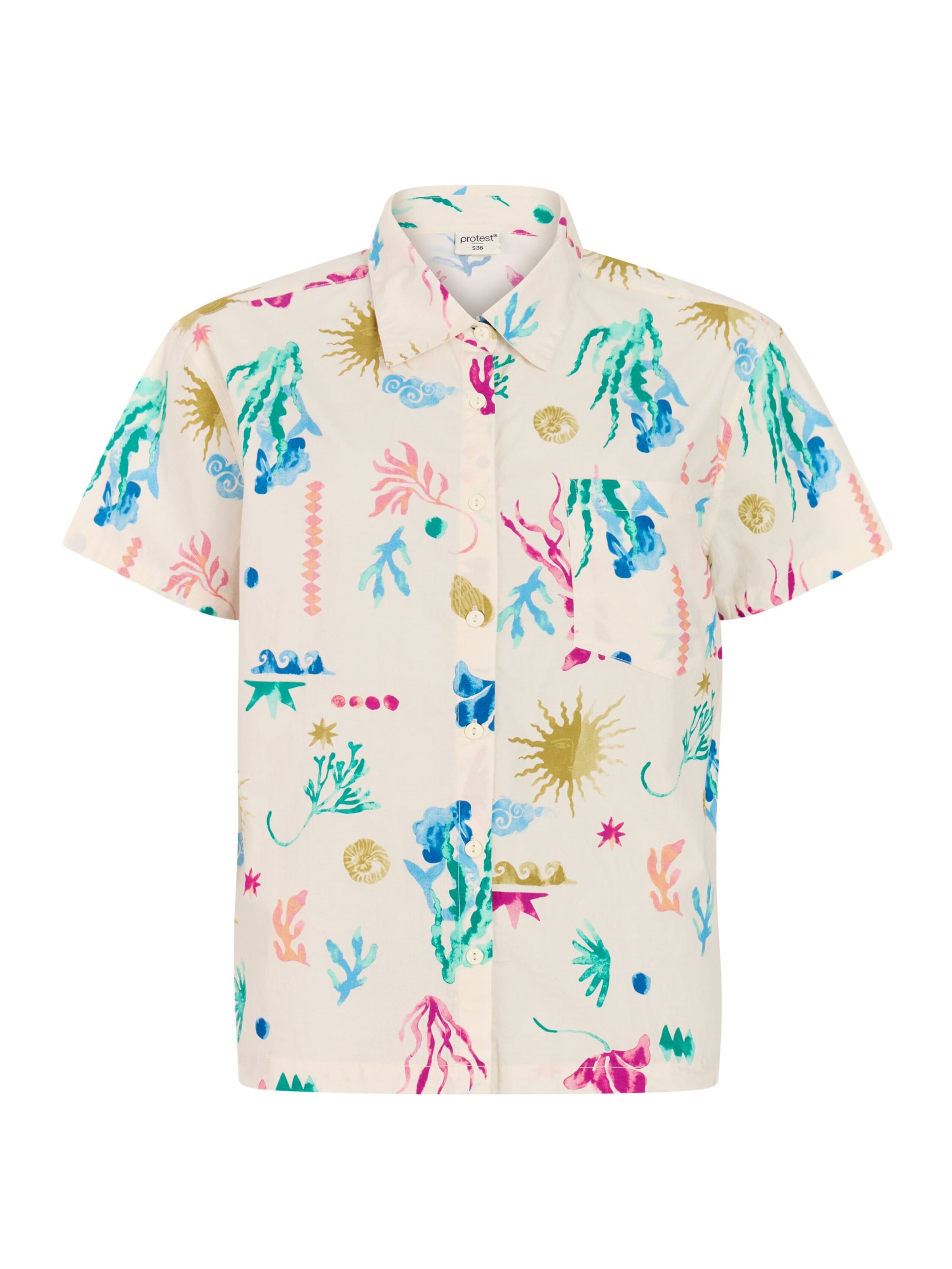 PROTEST Shirt 'PRTSizzle' in White: front