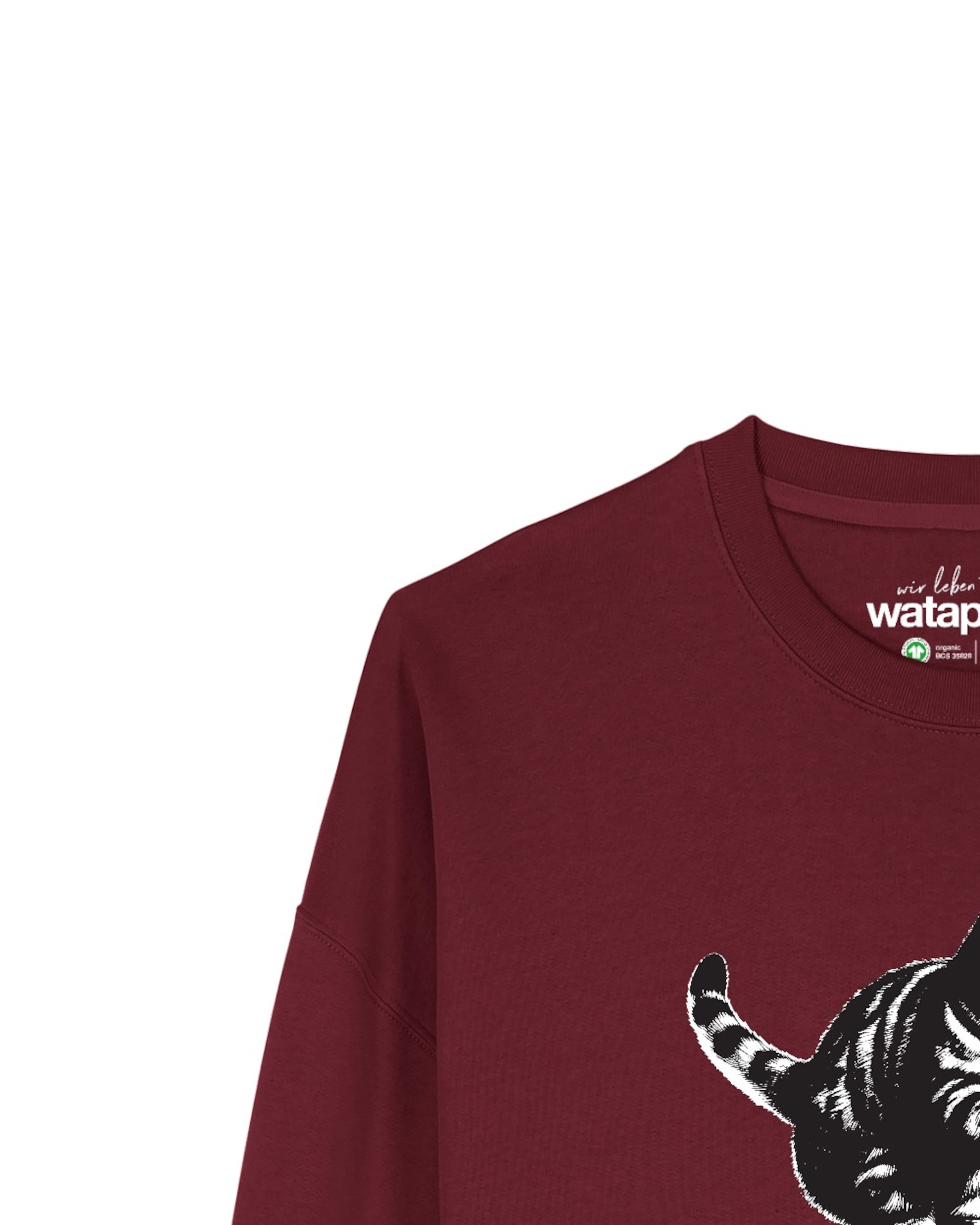 Watapparel Sweatshirt 'Savage Cat' in Red