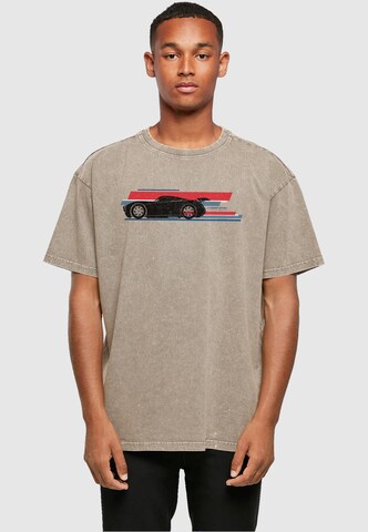 ABSOLUTE CULT T-Shirt 'Cars - Jackson Storm Stripes' in Beige: predná strana
