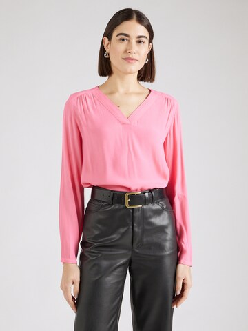 comma casual identity Blouse in Roze: voorkant