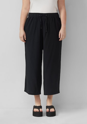 Wide Leg Pantalon QS en noir : devant