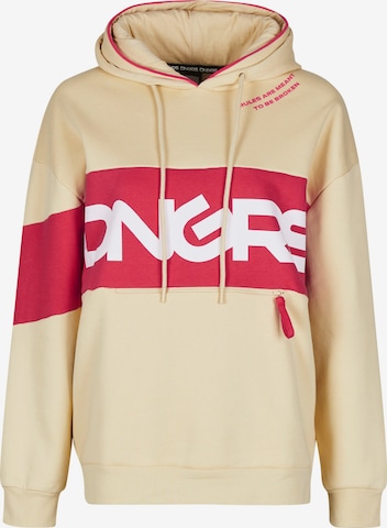 Sweat-shirt Dangerous DNGRS en beige : devant