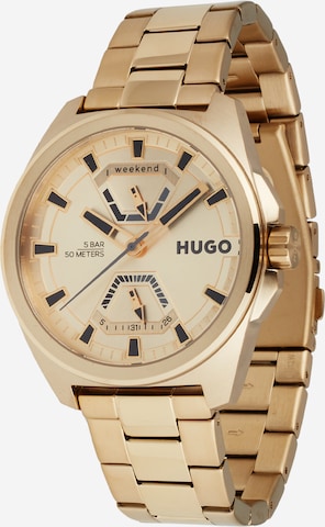 HUGO Red Analoog horloge in Goud: voorkant