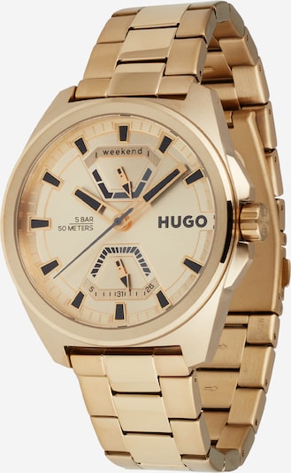 HUGO Red Uhr in gold / dunkelgrau / schwarz, Produktansicht