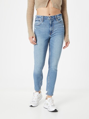 Coupe slim Jean Abercrombie & Fitch en bleu : devant