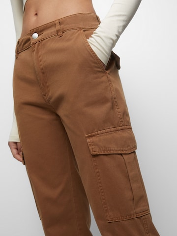 Pull&Bear Wide leg Cargo jeans in Brown