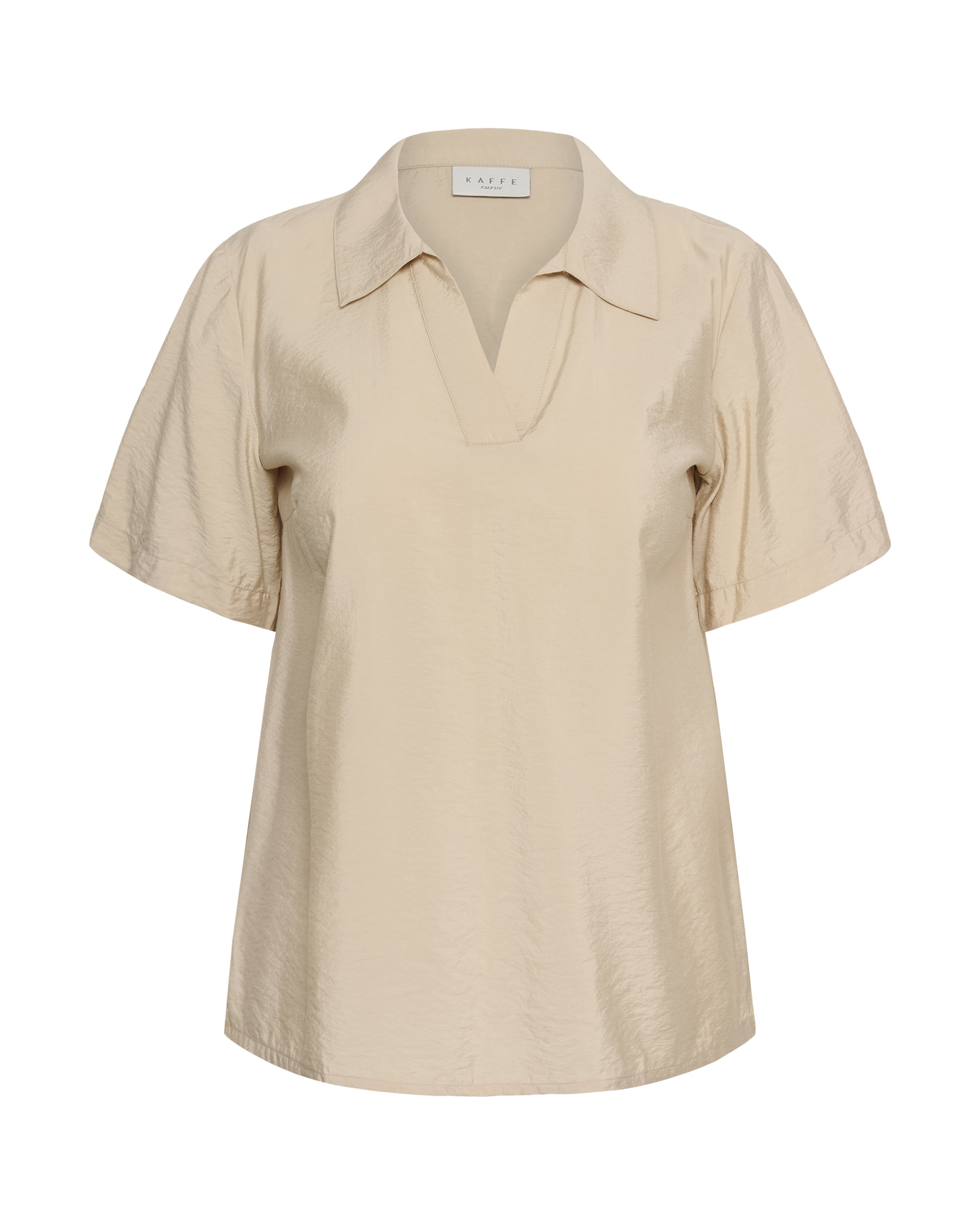 KAFFE CURVE Bluse 'Odetha' in Beige: Vorderseite