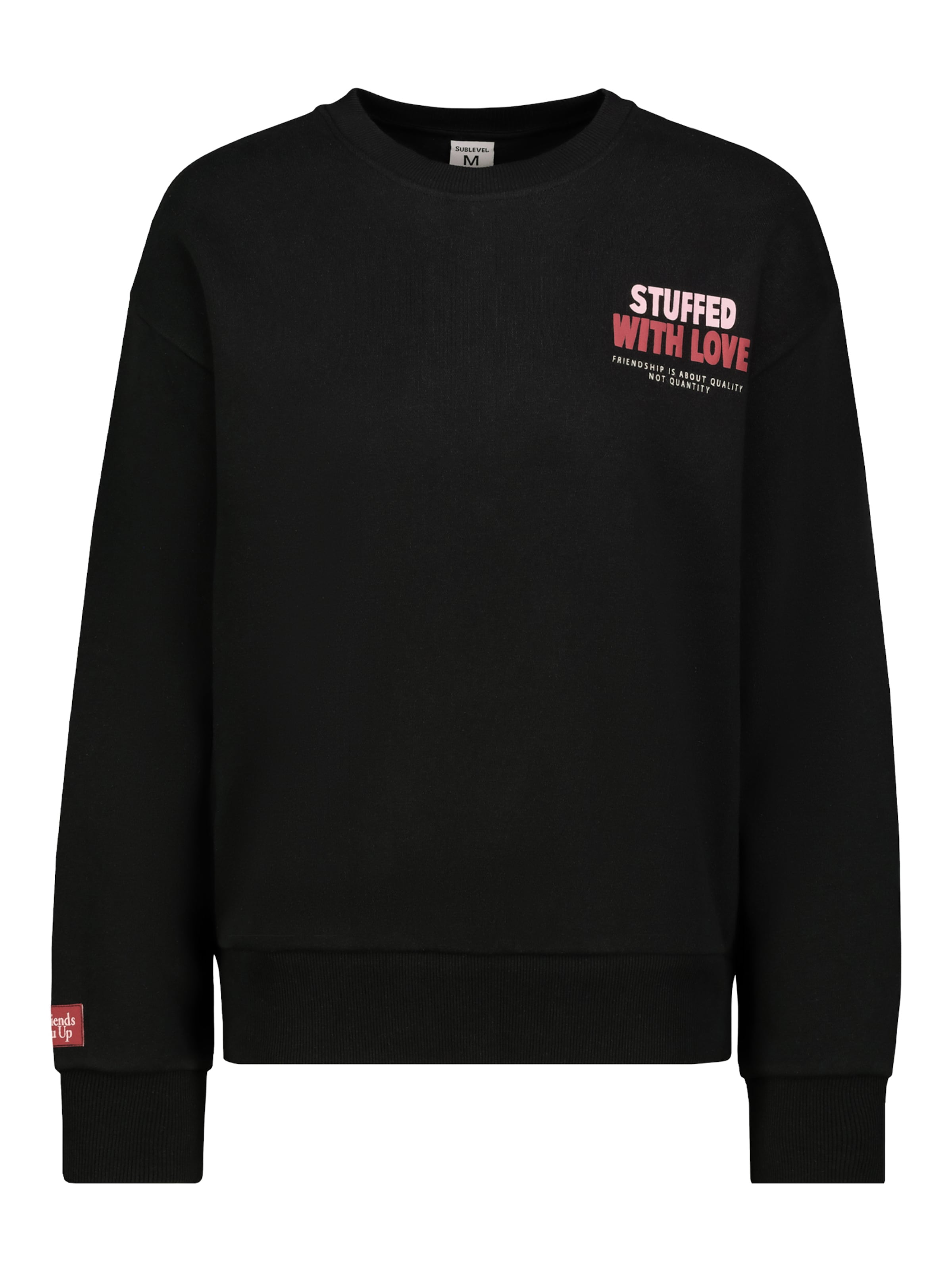Sublevel Sweatshirt in Schwarz: Vorderseite