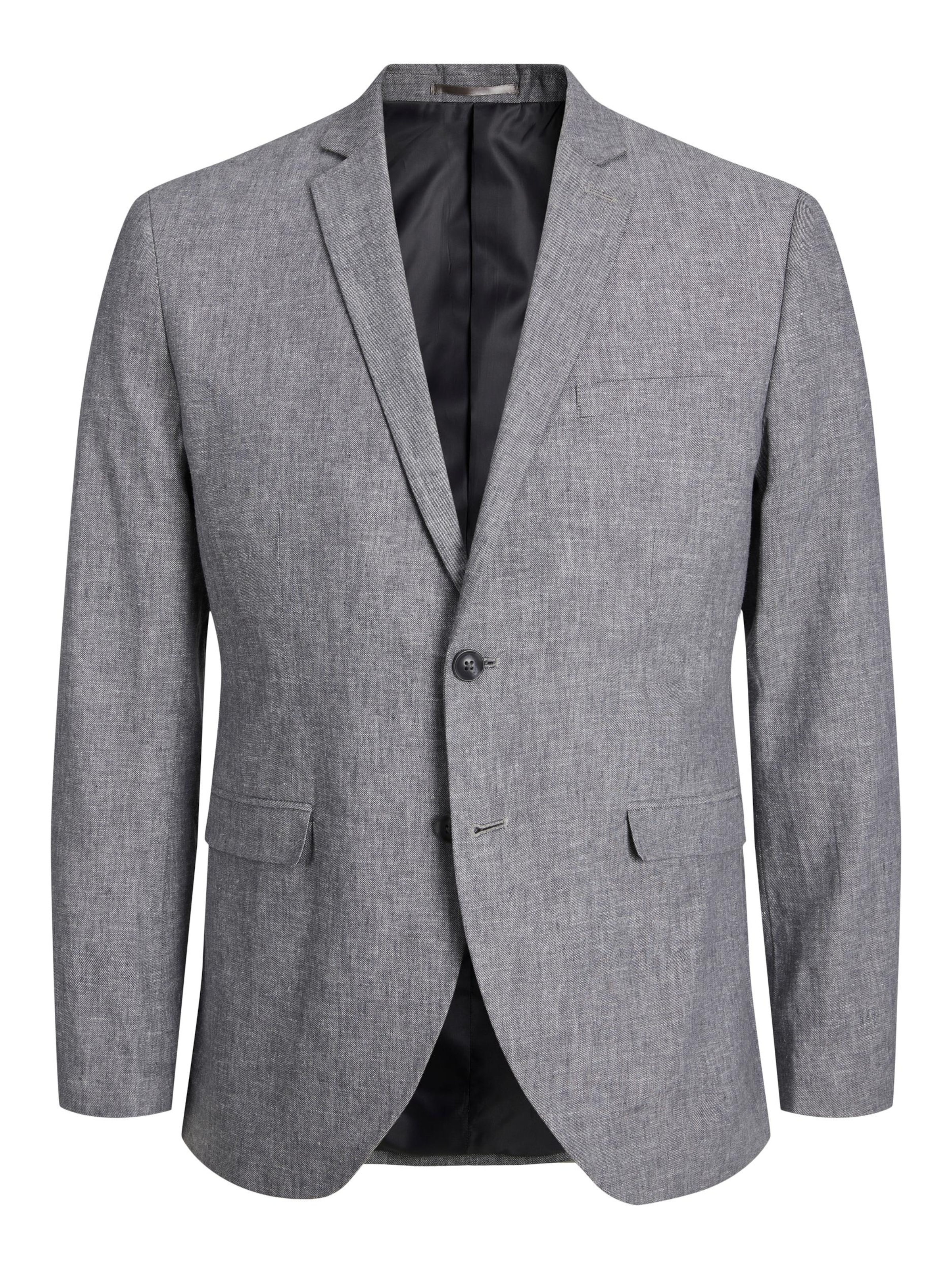 JACK & JONES - Ajuste estrecho Chaqueta saco 'Riviera' en gris: frente