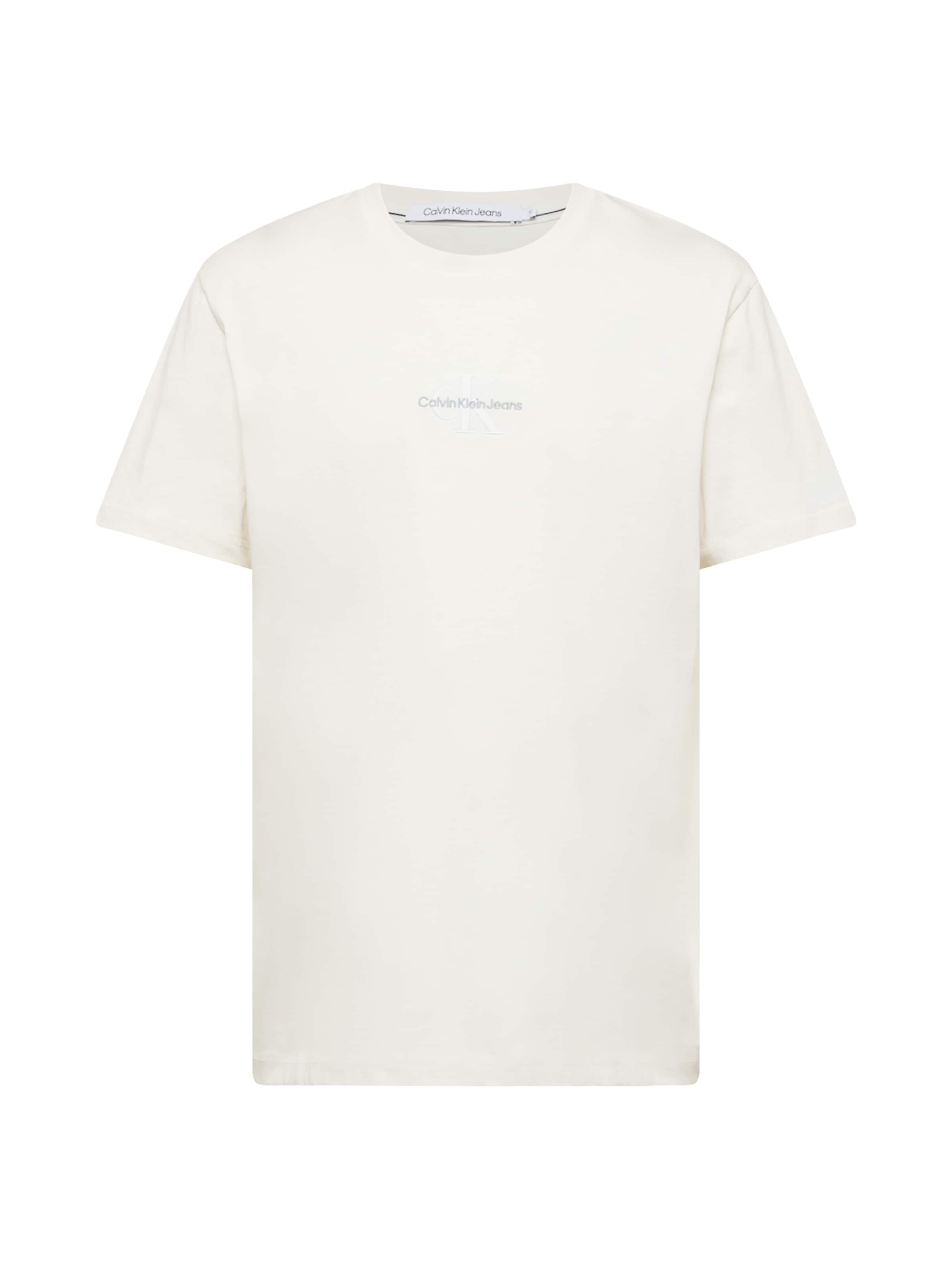 Regular T-Shirt Calvin Klein Jeans en blanc : devant